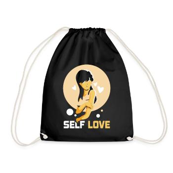 Self-love Self-love Positively Sweet - Drawstring Bag - black - Front