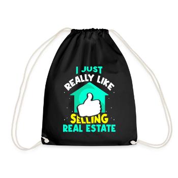 I like it easy to sell real estate brokers - Drawstring Bag - black - Front