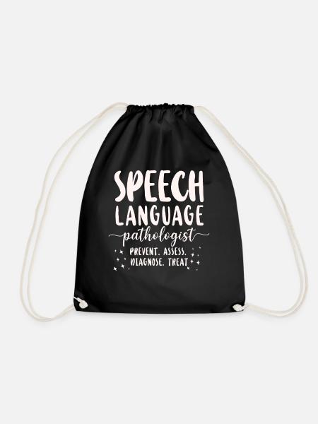 Speech Therapist Therapy Assistant - Turnbeutel - Schwarz