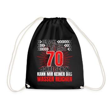 DER MANN! DER MYTHOS! DIE LEGENDE! 70 JAHRE! 70. - Turnbeutel - Schwarz - Vorne