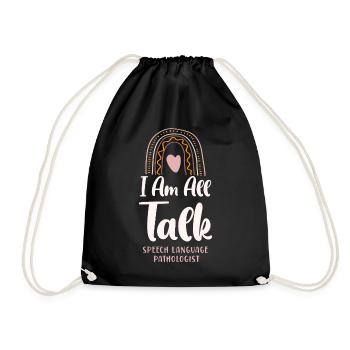 Speech Therapist Therapy Assistant - Drawstring Bag - black - Front