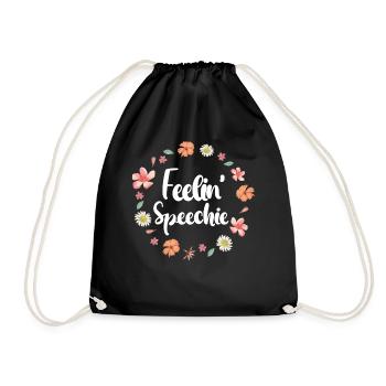 Speech Therapist Therapy Assistant - Drawstring Bag - black - Front
