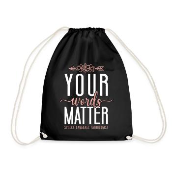 Speech Therapist Therapy Assistant - Drawstring Bag - black - Front