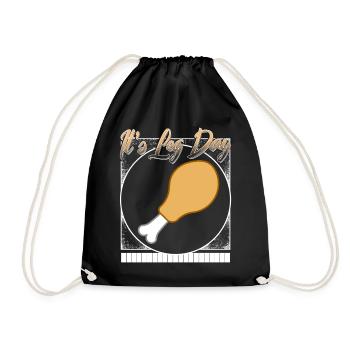 Chemise de Thanksgiving, tee-shirt de Leg’s Day, exercice - Sac de sport léger - noir - Devant