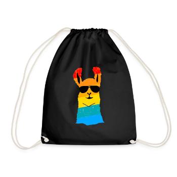 Lama Alpaga Coloré Lamaliebe Animal Lovers Cadeau - Sac de sport léger - noir - Devant