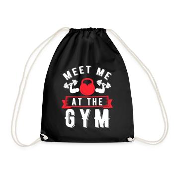 Rencontrez-moi au gymnase - Citation fitness - Sac de sport léger - noir - Devant