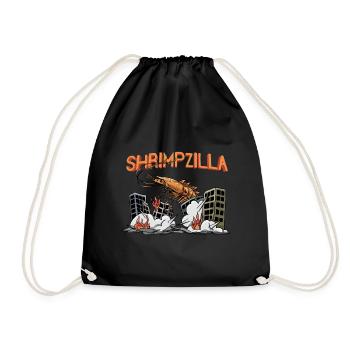 Shrimp Garnele Monster - Drawstring Bag - black - Front