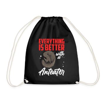 Tout mieux avec le fourmilier nain fourmilier - Sac de sport léger - noir - Devant