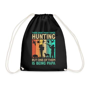Father and son hunt hunter saying - Drawstring Bag - black - Front