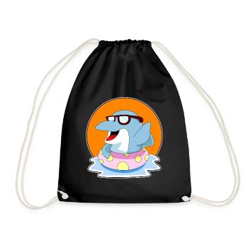Dolphin Sunglasses - Drawstring Bag - black - Front