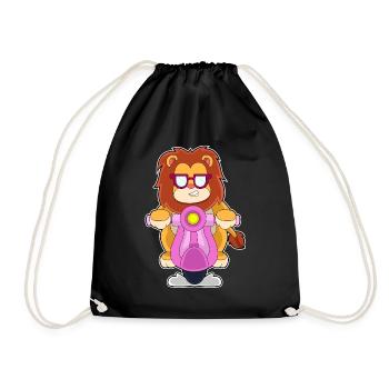 Löwe Scooter - Drawstring Bag - black - Front