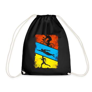 Triathlon - Drawstring Bag - black - Front