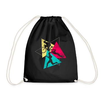 Triathlon - Drawstring Bag - black - Front