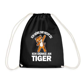 Tiger Spruch lustig - Turnbeutel - Schwarz - Vorne