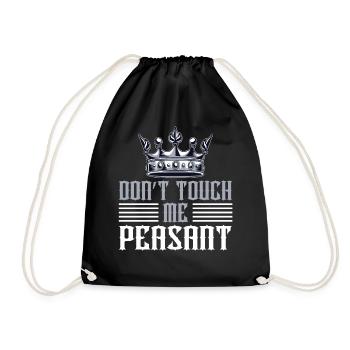Don't touch me Peasant Funny Chess Player - Turnbeutel - Schwarz - Vorne