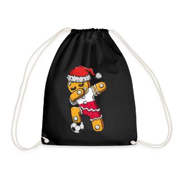 Weihnachtstrikot, Soccer Boy Trikot Dabbing - Turnbeutel - Schwarz - Vorne