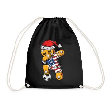 Weihnachtstrikot, Soccer Boy Trikot Dabbing - Turnbeutel - Schwarz - Vorne