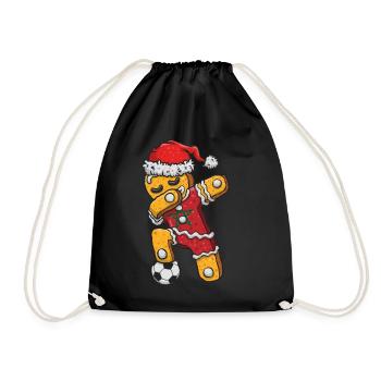 Weihnachtstrikot, Soccer Boy Trikot Dabbing - Turnbeutel - Schwarz - Vorne