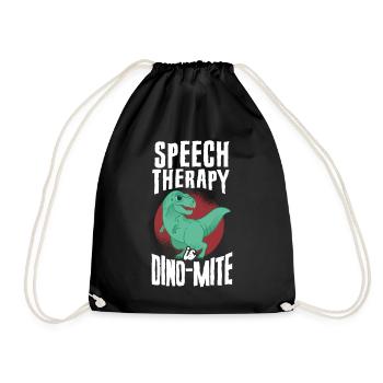 Speech Therapist Therapy Assistant - Drawstring Bag - black - Front