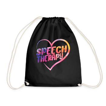 Speech Therapist Therapy Assistant - Turnbeutel - Schwarz - Vorne
