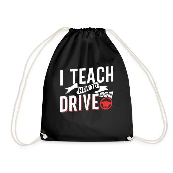 I bring driving to driving instructor driving school - Drawstring Bag - black - Front