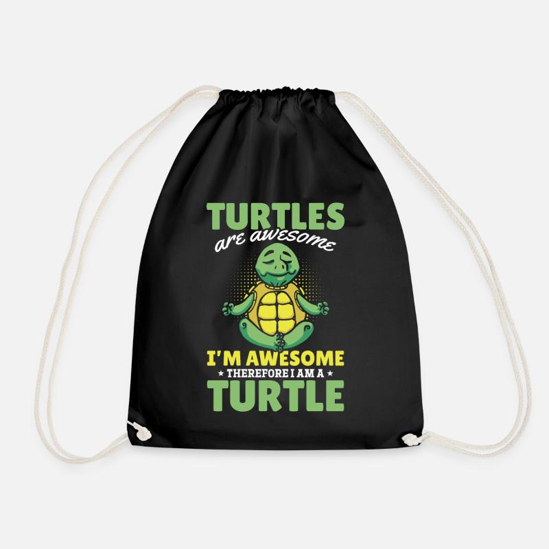 Turtle Lovers Cute Turtle Lover - Turnbeutel - Schwarz