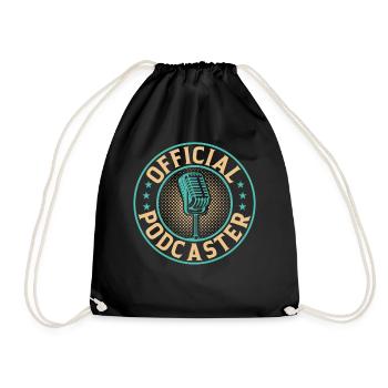 Podcasting Podcast Lover Podcast Host - P officiel - Sac de sport léger - noir - Devant