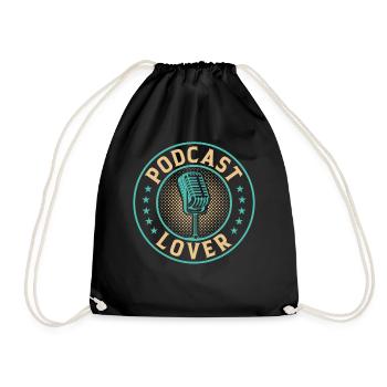 Podcast Lover - Podcasting Podcast Podcaster Podca - Drawstring Bag - black - Front