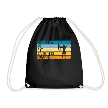 Archery Is My Favorite Season - Drawstring Bag - black - Front