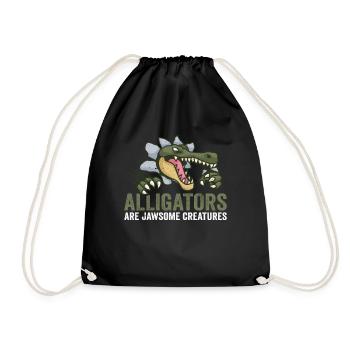 Alligators Are Jawsome Creatures Alligator - Drawstring Bag - black - Front
