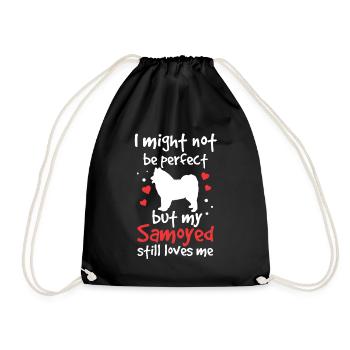 Samoyed is not perfect Samoyedenspitz - Drawstring Bag - black - Front