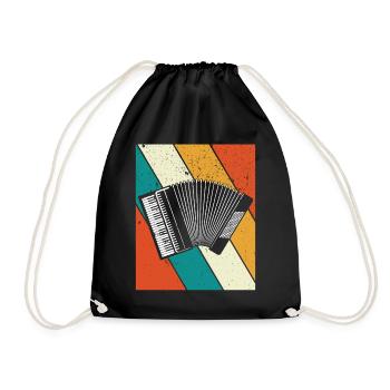 Accordion Styrian Harmonica Accordion - Drawstring Bag - black - Front