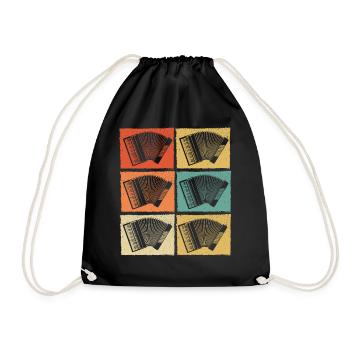 Accordion Styrian Harmonica Accordion - Drawstring Bag - black - Front