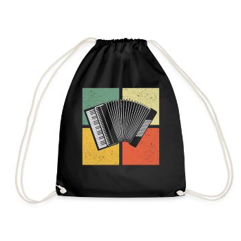 Accordion Styrian Harmonica Accordion - Drawstring Bag - black - Front