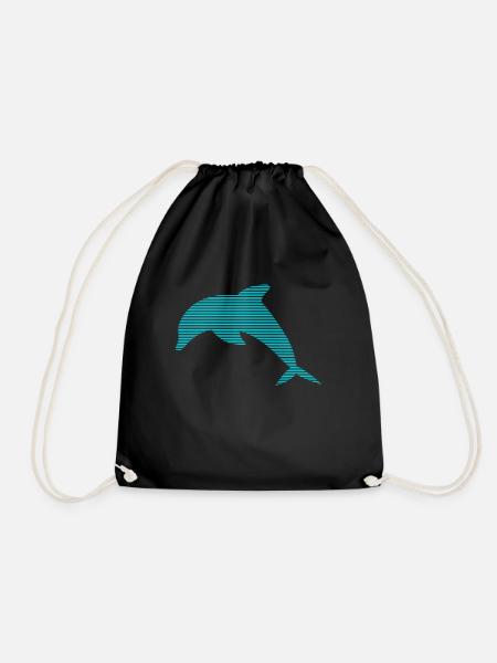 Delfin - Turnbeutel - Schwarz