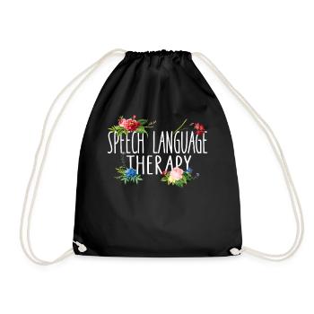 Speech Therapist Therapy Assistant - Turnbeutel - Schwarz - Vorne