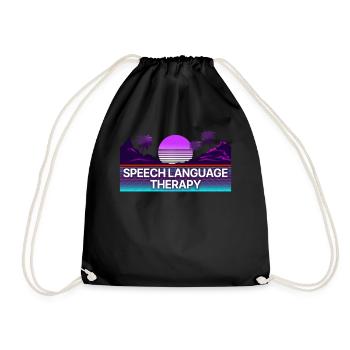 Speech Therapist Therapy Assistant - Turnbeutel - Schwarz - Vorne