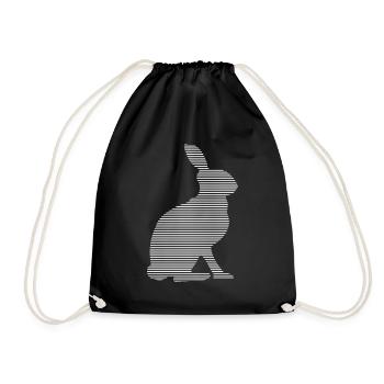 Hase - Turnbeutel - Schwarz - Vorne