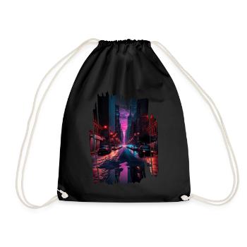 New York Vaporwave Aesthetic Retro Style I Love NY - Turnbeutel - Schwarz - Vorne