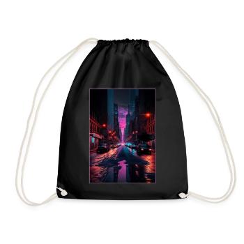New York Vaporwave Aesthetic Retro Style I Love NY - Turnbeutel - Schwarz - Vorne