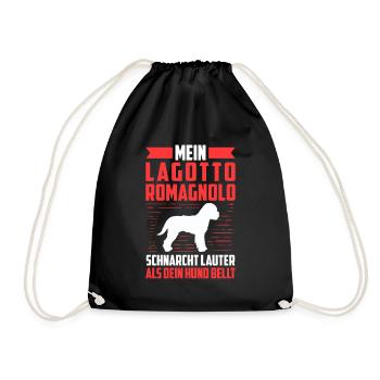 Lagotto Romagnolo schnarcht laut Trüffelhund - Turnbeutel - Schwarz - Vorne