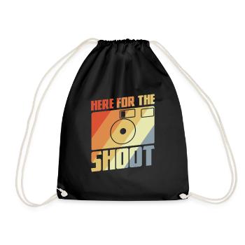 Click here for the photo shoot - Drawstring Bag - black - Front