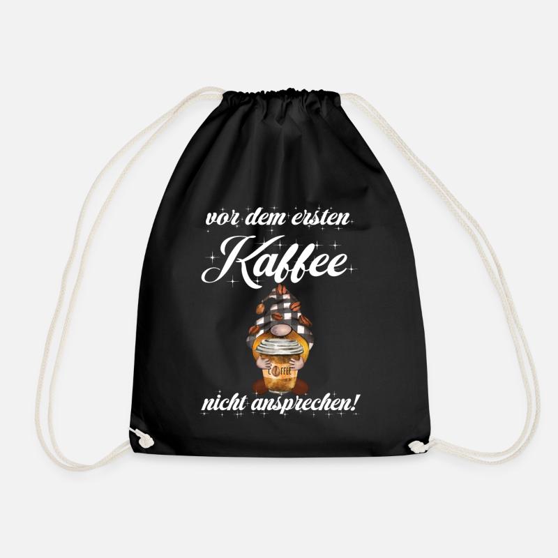 Vor Dem Ersten Kaffee Nicht Ansprechen! - Turnbeutel - Schwarz