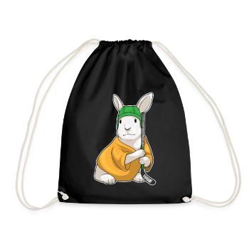 Rabbit Ice Hockey Sticks - Drawstring Bag - black - Front