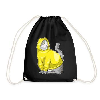 Sweat à capuche d’hiver pour chat - Sac de sport léger - noir - Devant