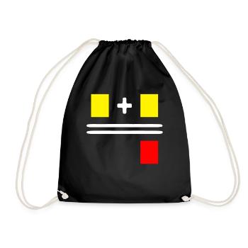Fußball-gelbes rotes Karten-Geschenk für - Turnbeutel - Schwarz - Vorne