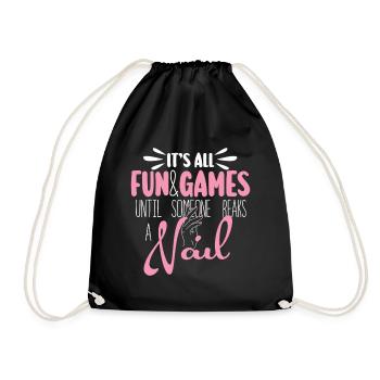 Tout juste du plaisir et des jeux pour les prothésistes ongulaires - Sac de sport léger - noir - Devant