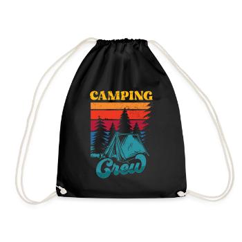 Camping Team Camp Campen Camper Campingplatz - Turnbeutel - Schwarz - Vorne