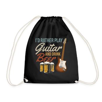 Je préfère jouer de la guitare et boire de la bière - Bass Guita - Sac de sport léger - noir - Devant