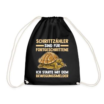 Schrittzähler Sind Für Fortgeschrittene - Turnbeutel - Schwarz - Vorne